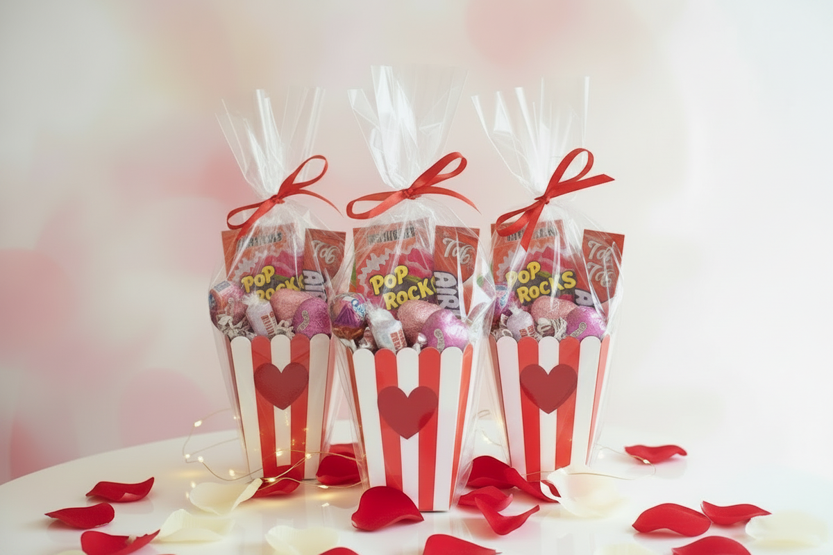 Vibrant Candy Valentine Boxes