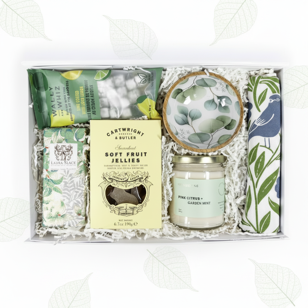 Garden Gift Box - Botanical Sketch Background